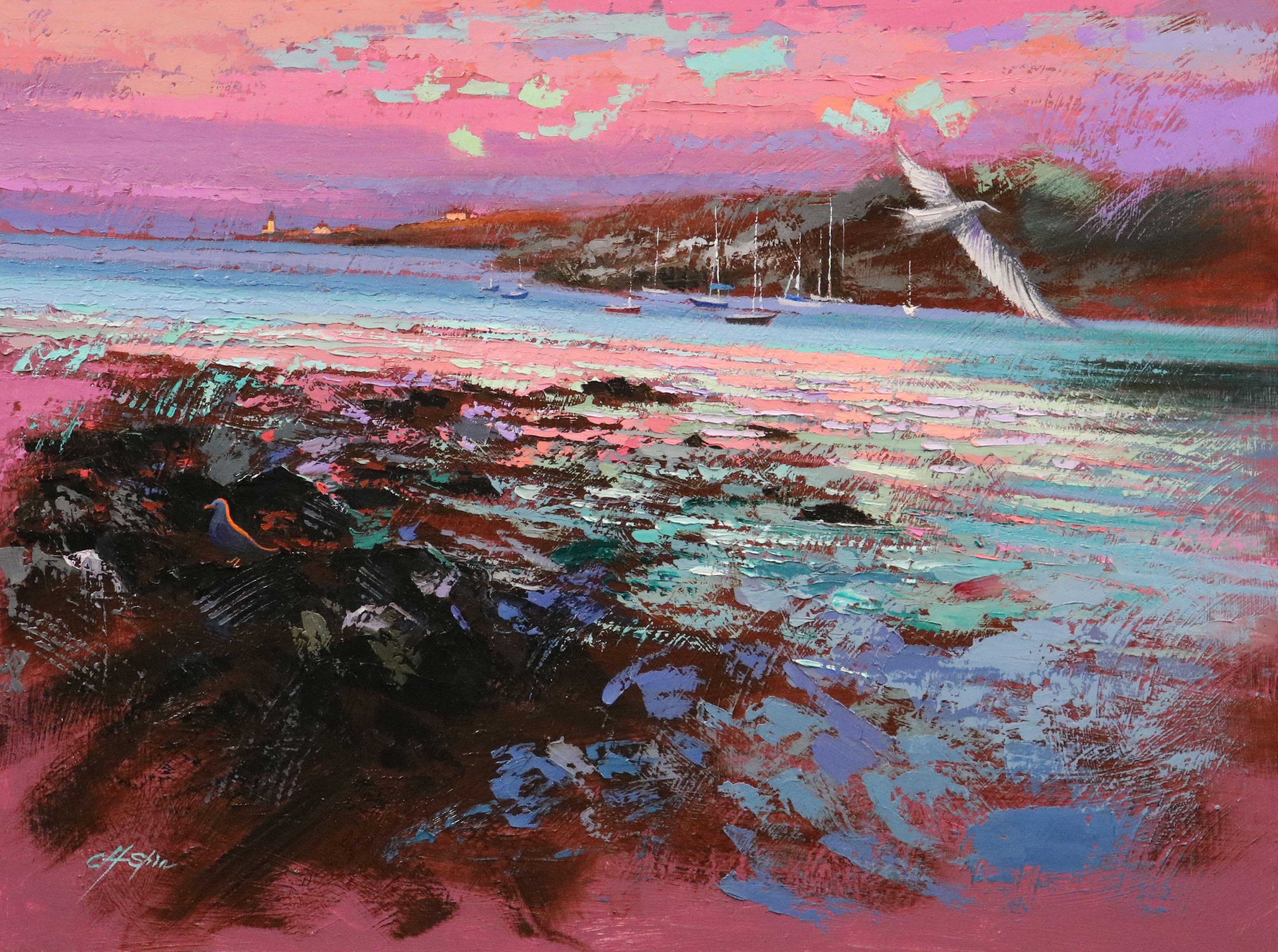 on the seashore painting