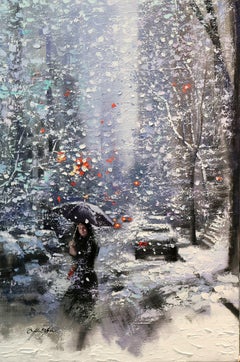 Winter is Coming in Upper New York, Painting, Oil on Canvas