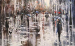 Winter Rainy Days, Painting, Oil on Canvas