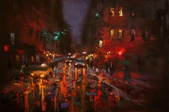 Night Orchestra New York, Painting, Oil on Canvas