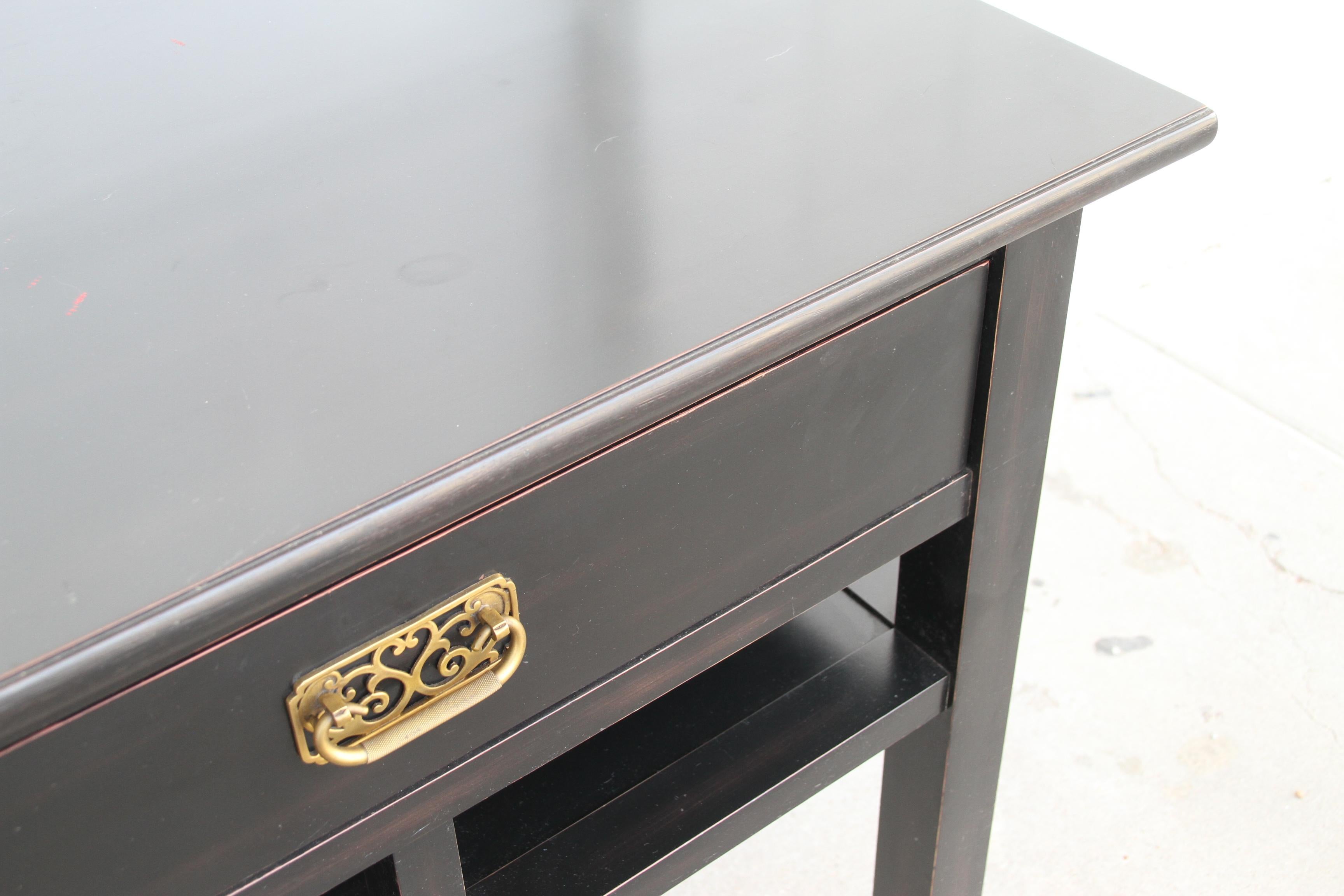 Chin Hua Baker Style Ebonized Console Table For Sale 3