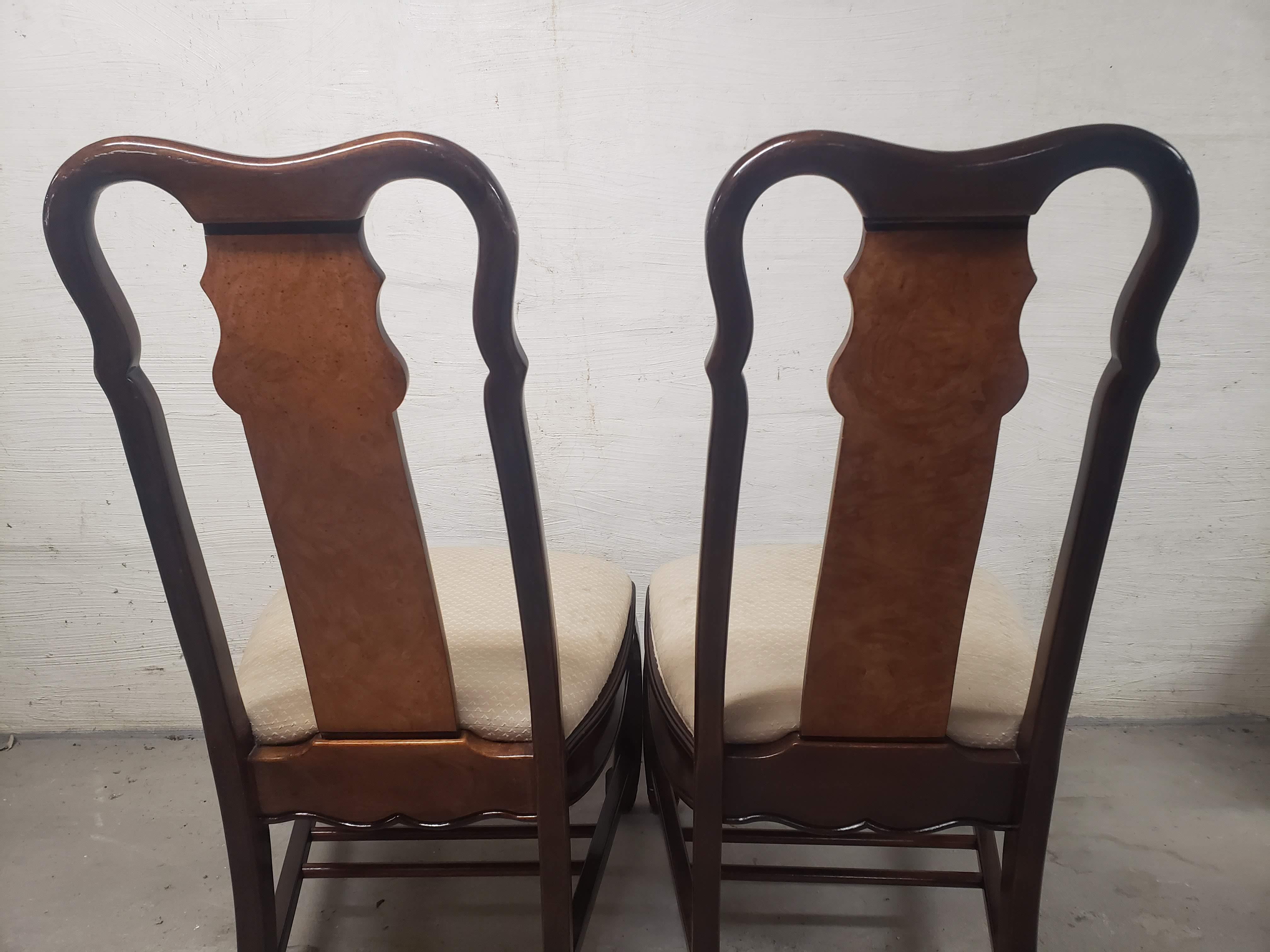 Wood Chin Hua Chinoiserie Dining Chairs 