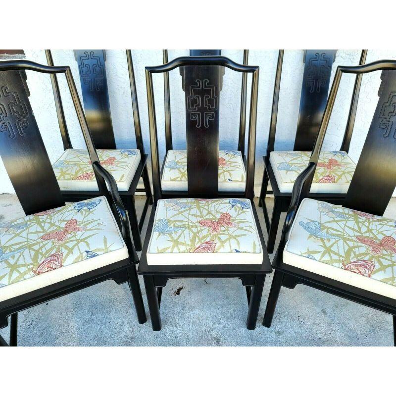 For FULL item description be sure to click on CONTINUE READING at the bottom of this listing.

Offering One Of Our Recent Palm Beach Estate Fine Furniture Acquisitions Of A Set of (6) Chin Hua Asian Dining Chairs Raymond Sabota Century Furniture