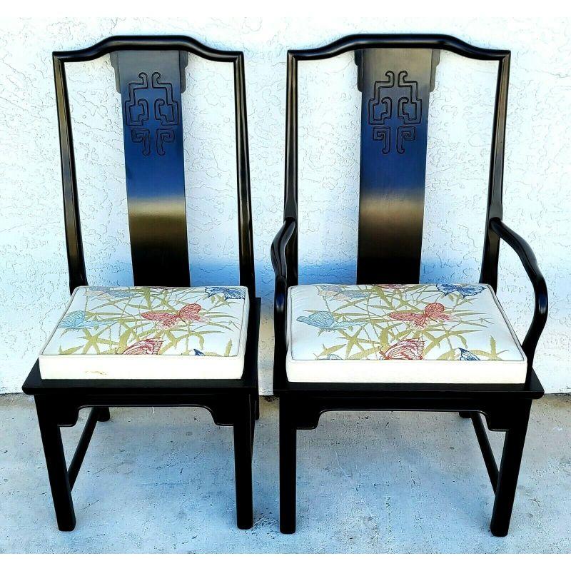 Embroidered Chin Hua Raymond Sabota Asian Dining Chairs by Century Furniture -Set of 6