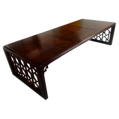 Chin Hua Waterfall Coffee Table with Fretwork Details