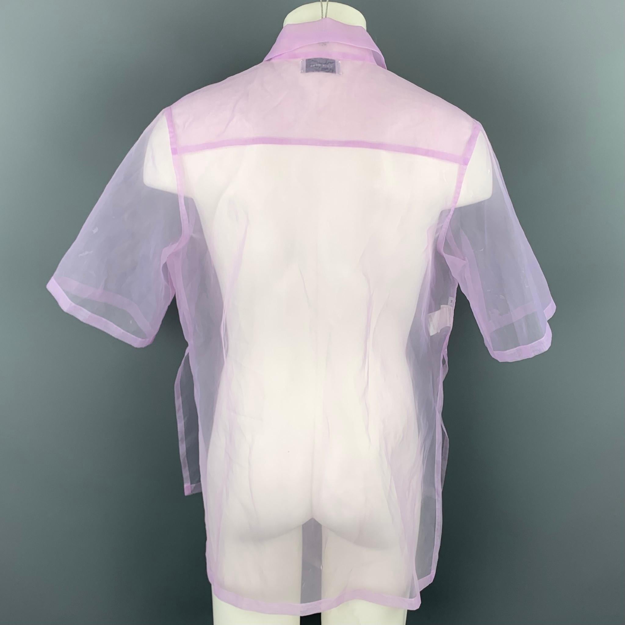 lavender button up shirt