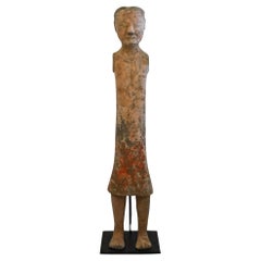 China 100 BC Han Dynasty Ancient Rare Stickman Skulptur in Steingut Keramik