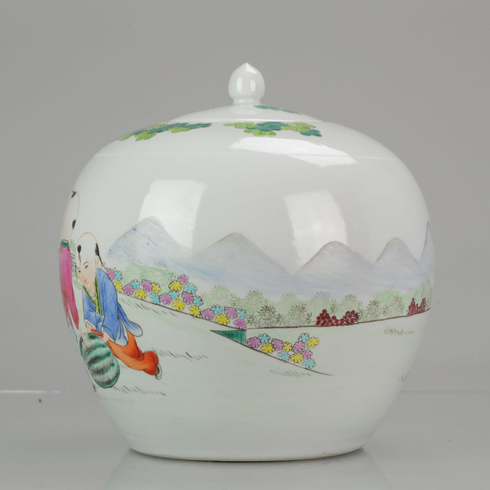 China 20th Century Boys Jar and Vase Chinese Porcelain Proc, circa 1970-1990 1