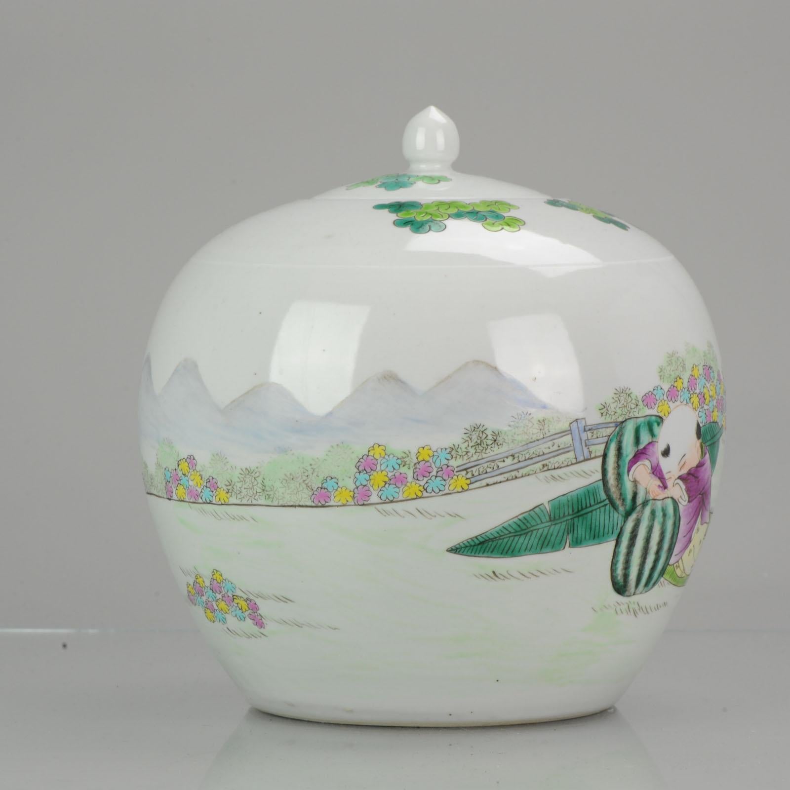 China 20th Century Boys Jar and Vase Chinese Porcelain Proc, circa 1970-1990 4