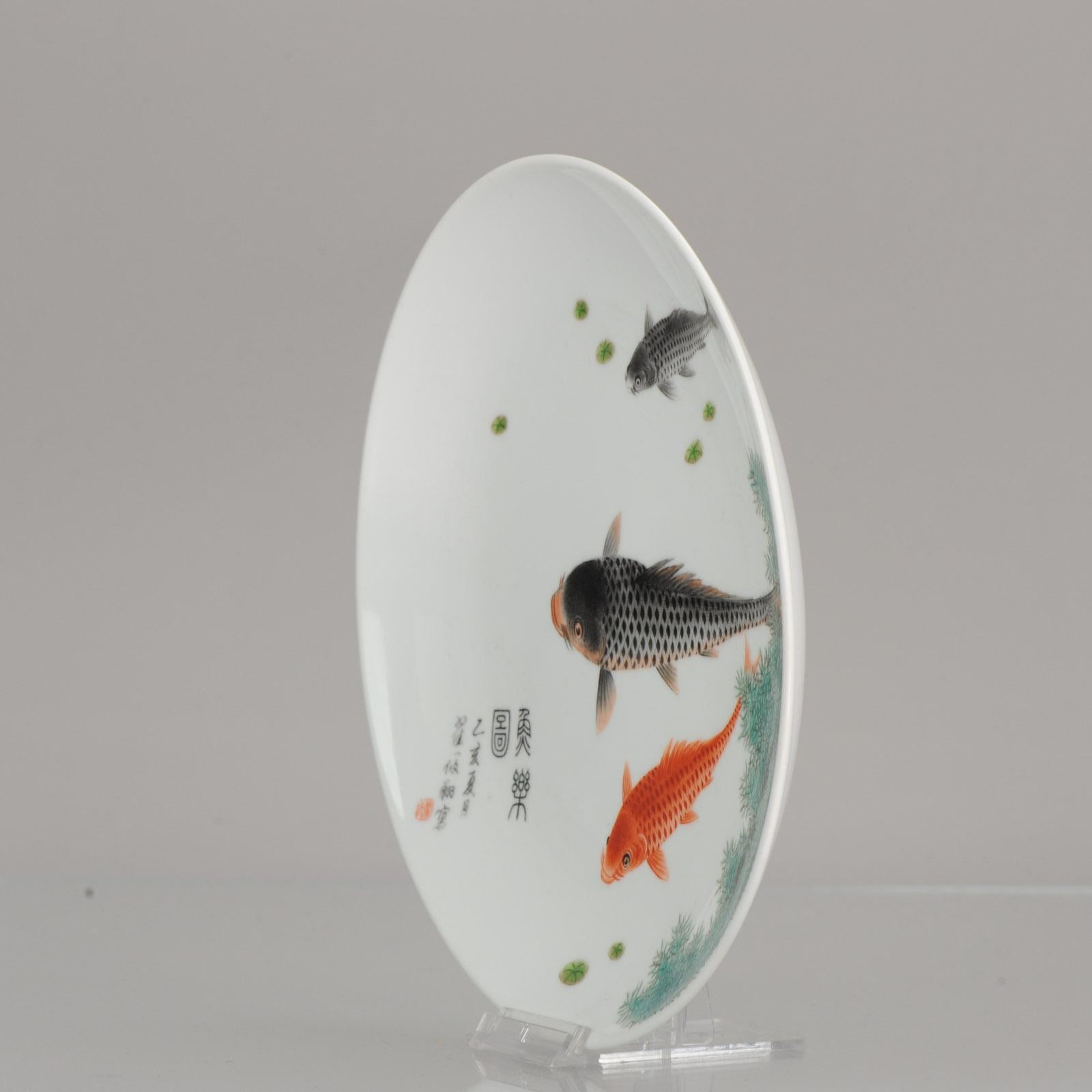 China 20th Century Winter Landscape Plate Chinese Porcelain Proc Period In Excellent Condition For Sale In Amsterdam, Noord Holland