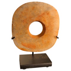 China Ancient Hand Carved Square Jade Bi Includes Our Certificate Authenticity