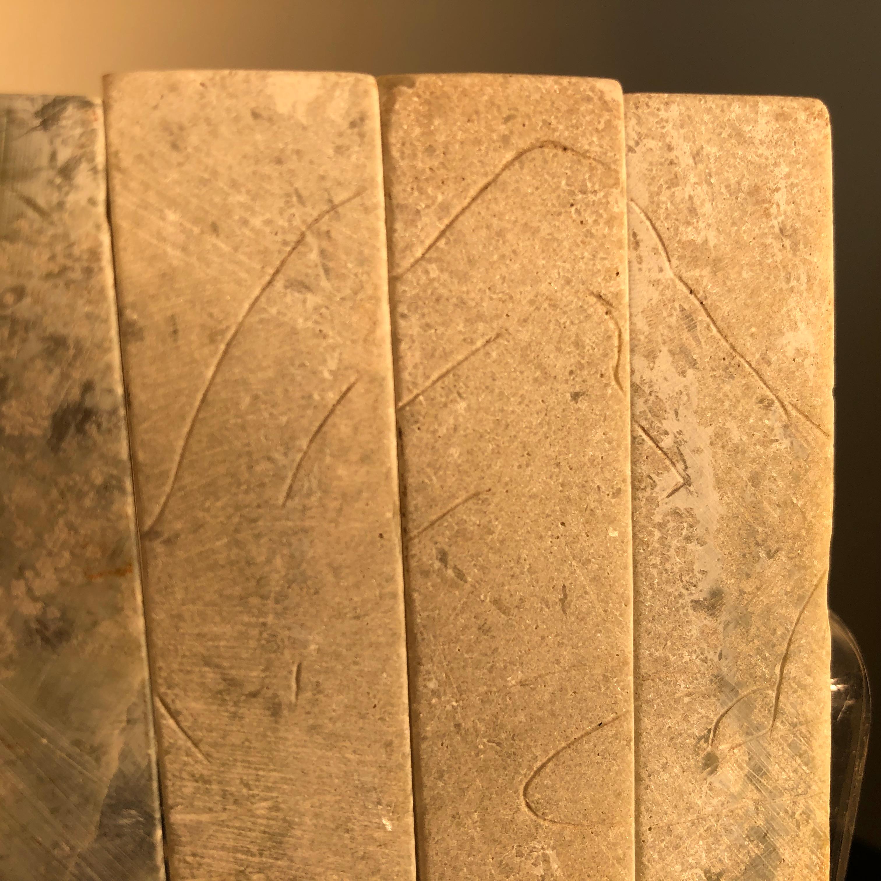 China Ancient Jade Set Four Engraved Tablets, 475-221 BC 8