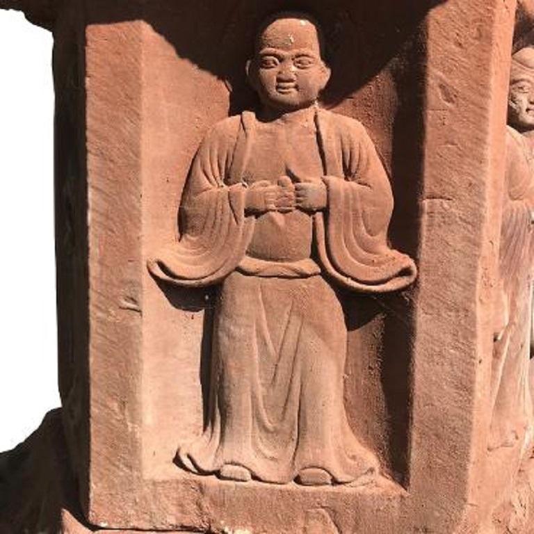 Antike chinesische Qing-Dynastie buddhistische Stein- Pagode  im Angebot 8