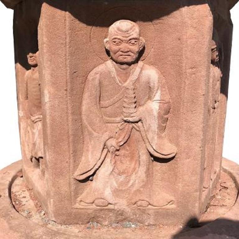 China Antique Qing Monumental Buddhist Stone Pagoda  For Sale 10