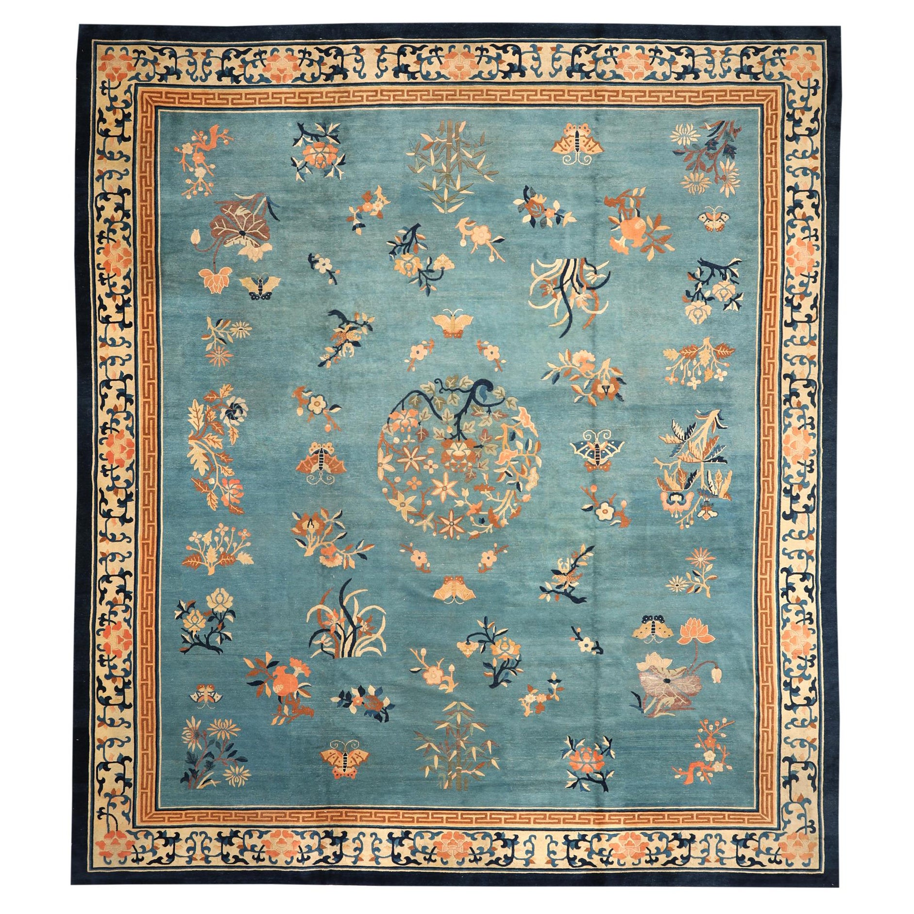 Tappeto China Art Deco Over Size - Design Blu Lana - 97372 in vendita