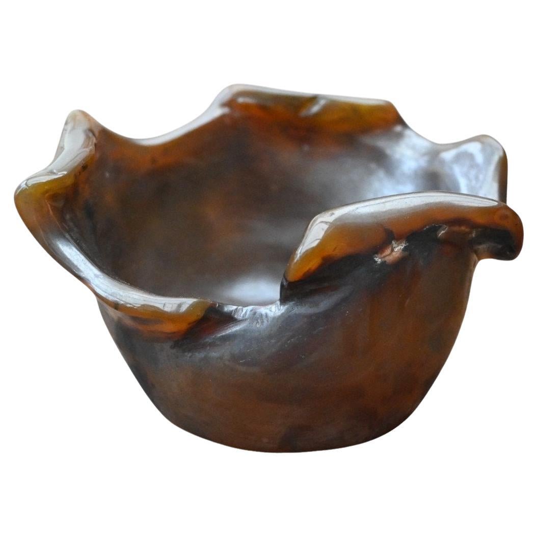 China, Carved Agate Brush Rinser / washer, 19th Century
