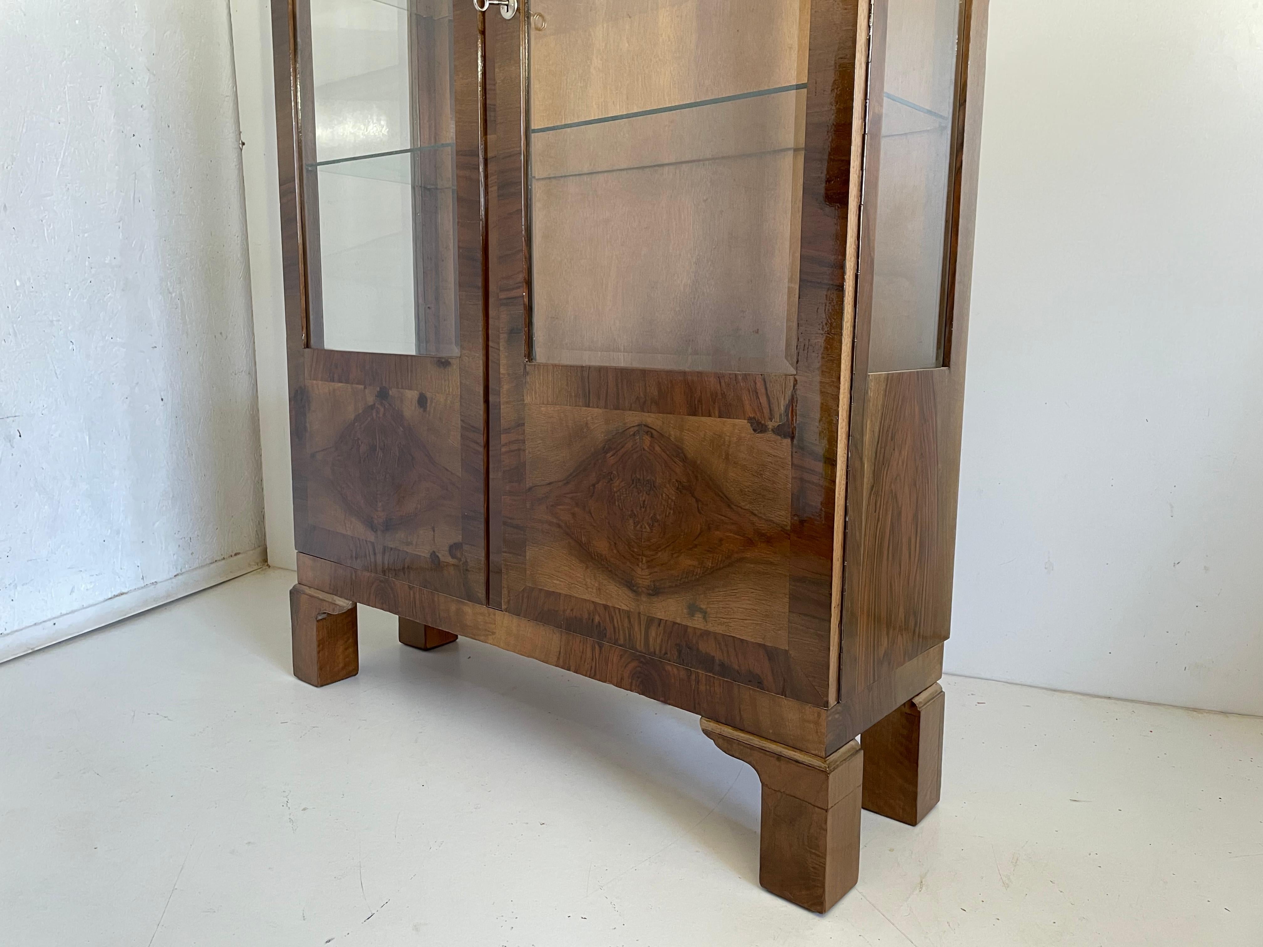 Early 20th Century China Closet Art Deco  For Sale