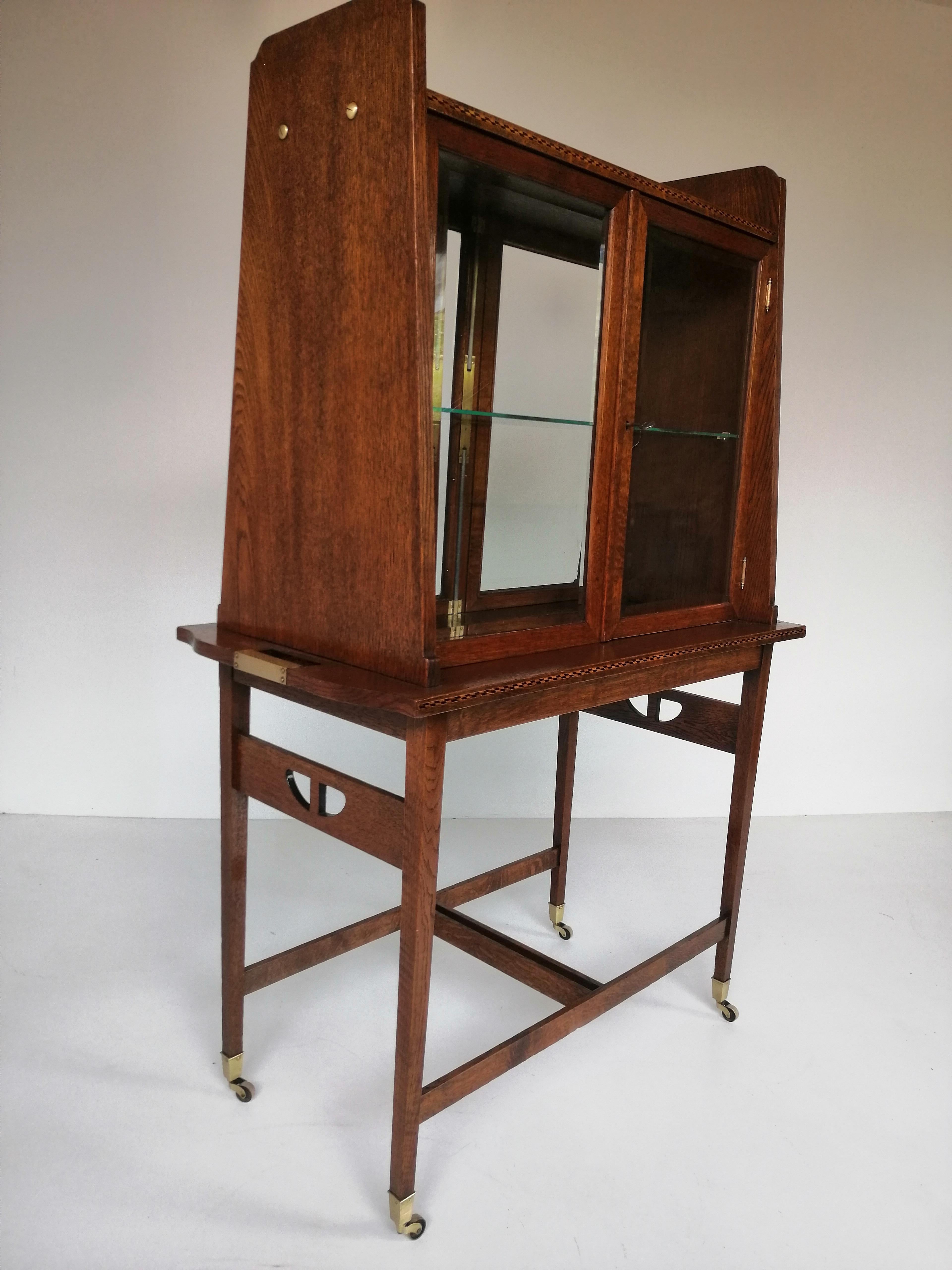 Early 20th Century China Closet, Bar Secesja . For Sale