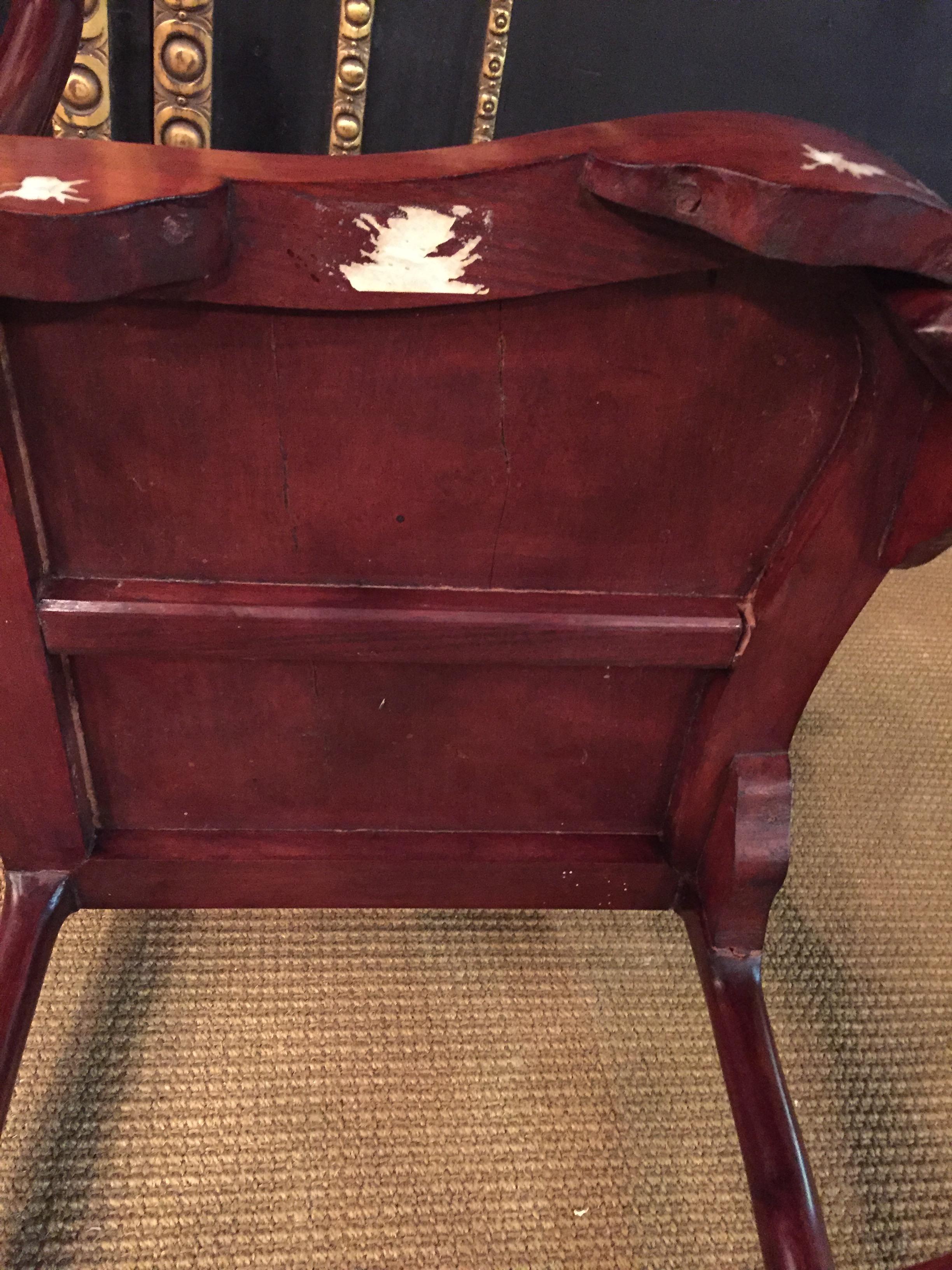 China Corner Chair with Mother of pearl Inlays 8