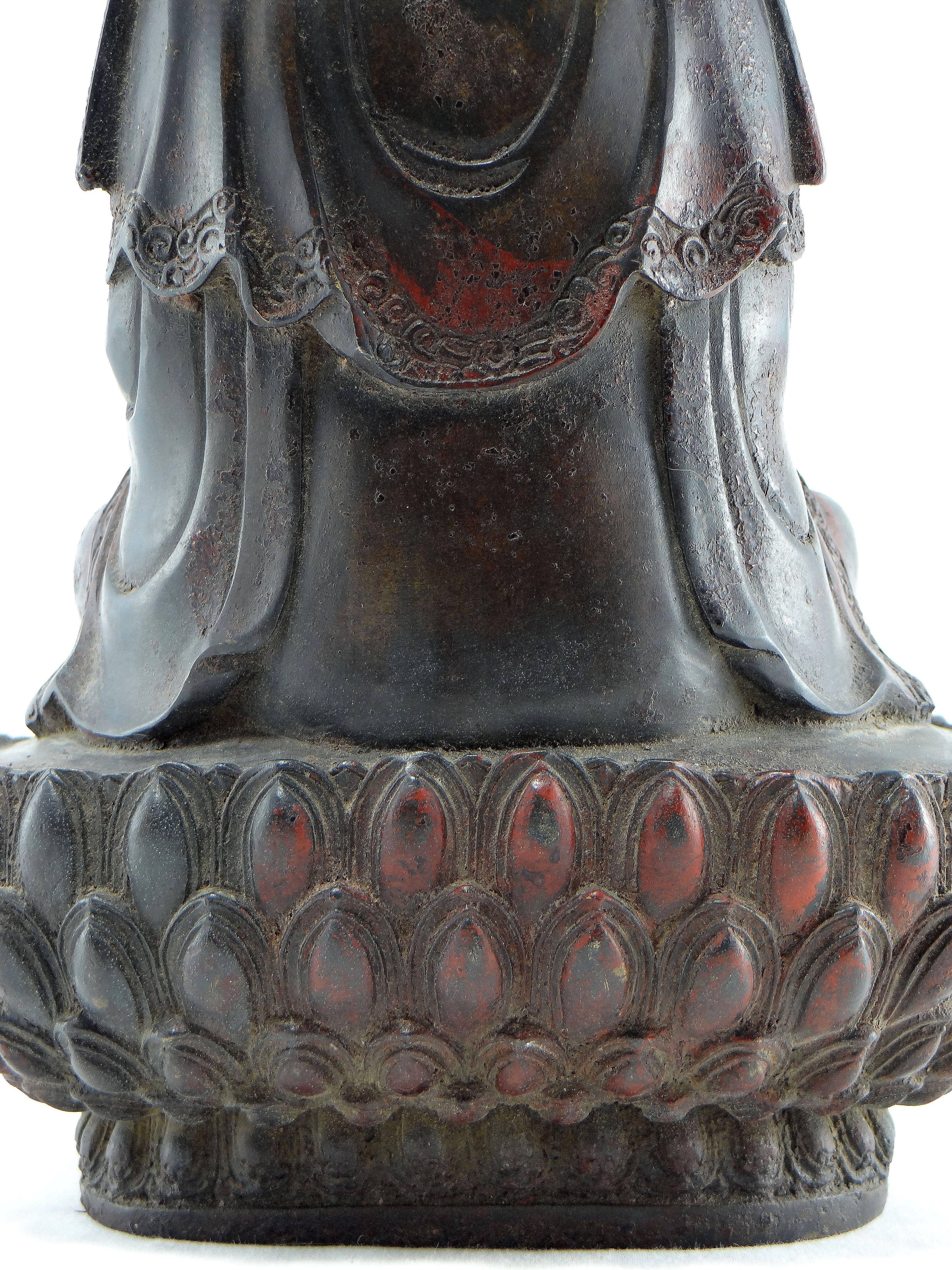 China Eighteenth Century, Bronze Statuette of Bodhisattva in Ming Style 3