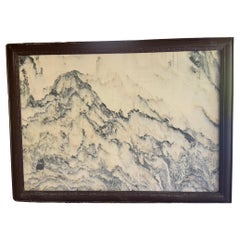 China Extra Large Natural Marble Stone "Painting" Magnificent Mountain Peak 