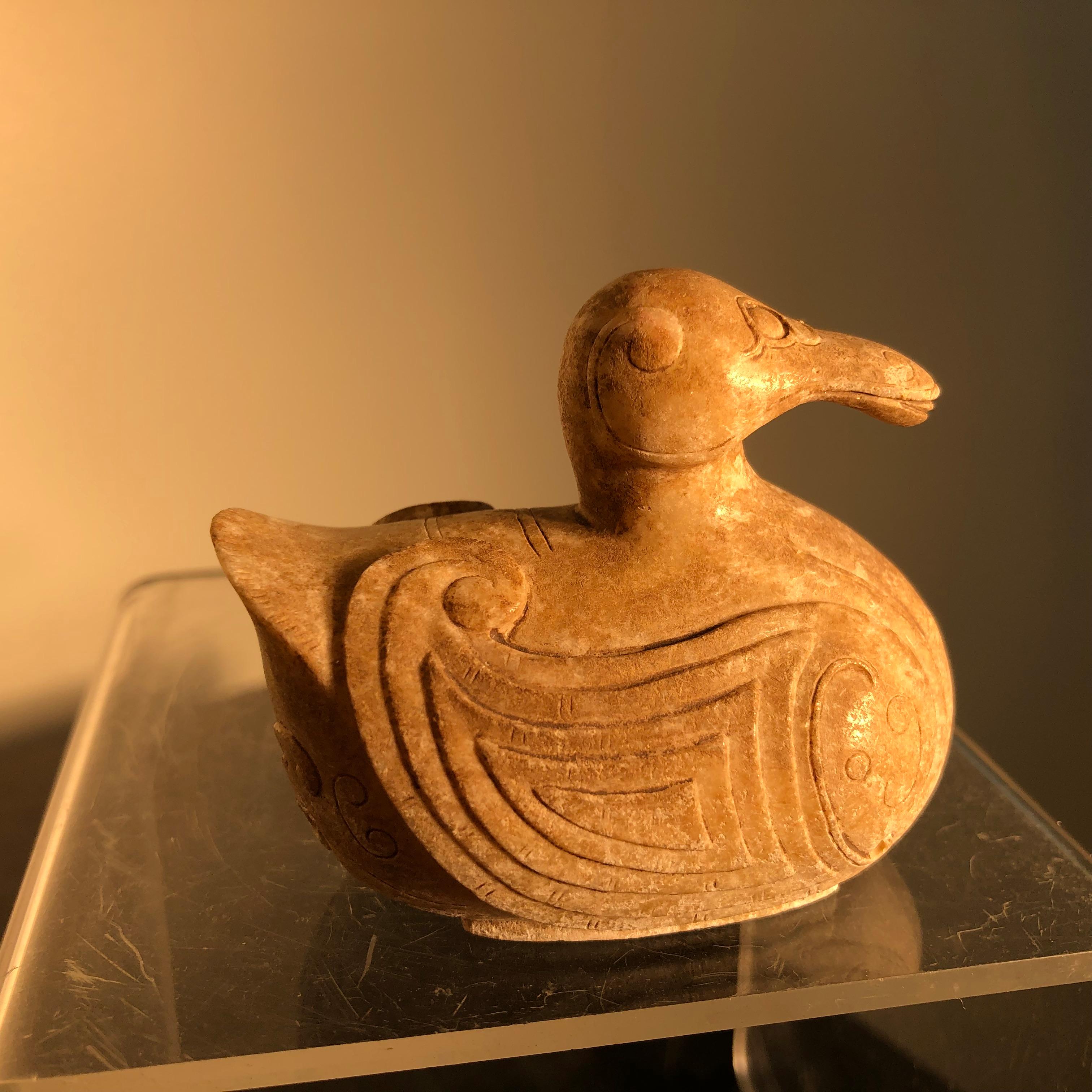China Fine Early Jade Mandarin Duck, Song Dynasty, 13th Century 4