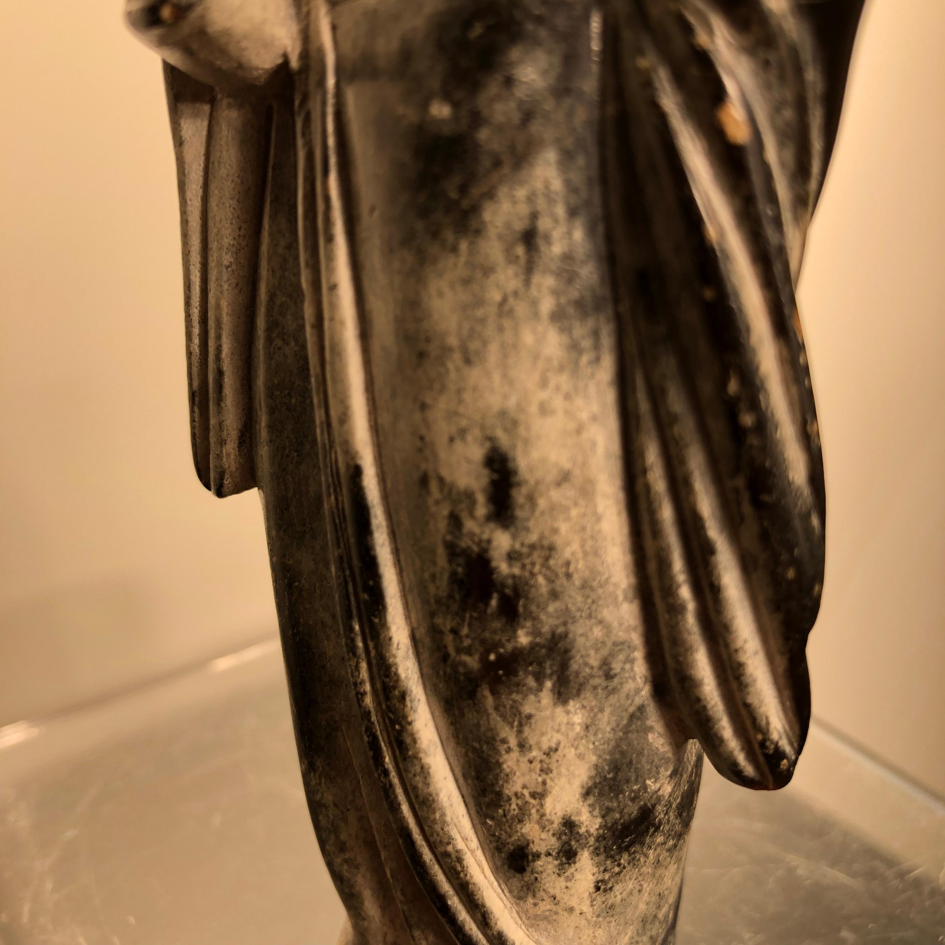 China Fine Early Jade Scholar with Fan, 1750 In Good Condition In South Burlington, VT