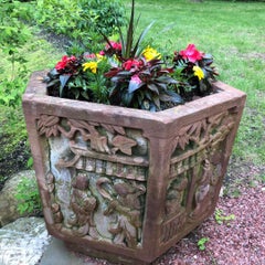 Chinese Antique Hand-Carved  Garden Planter Basin