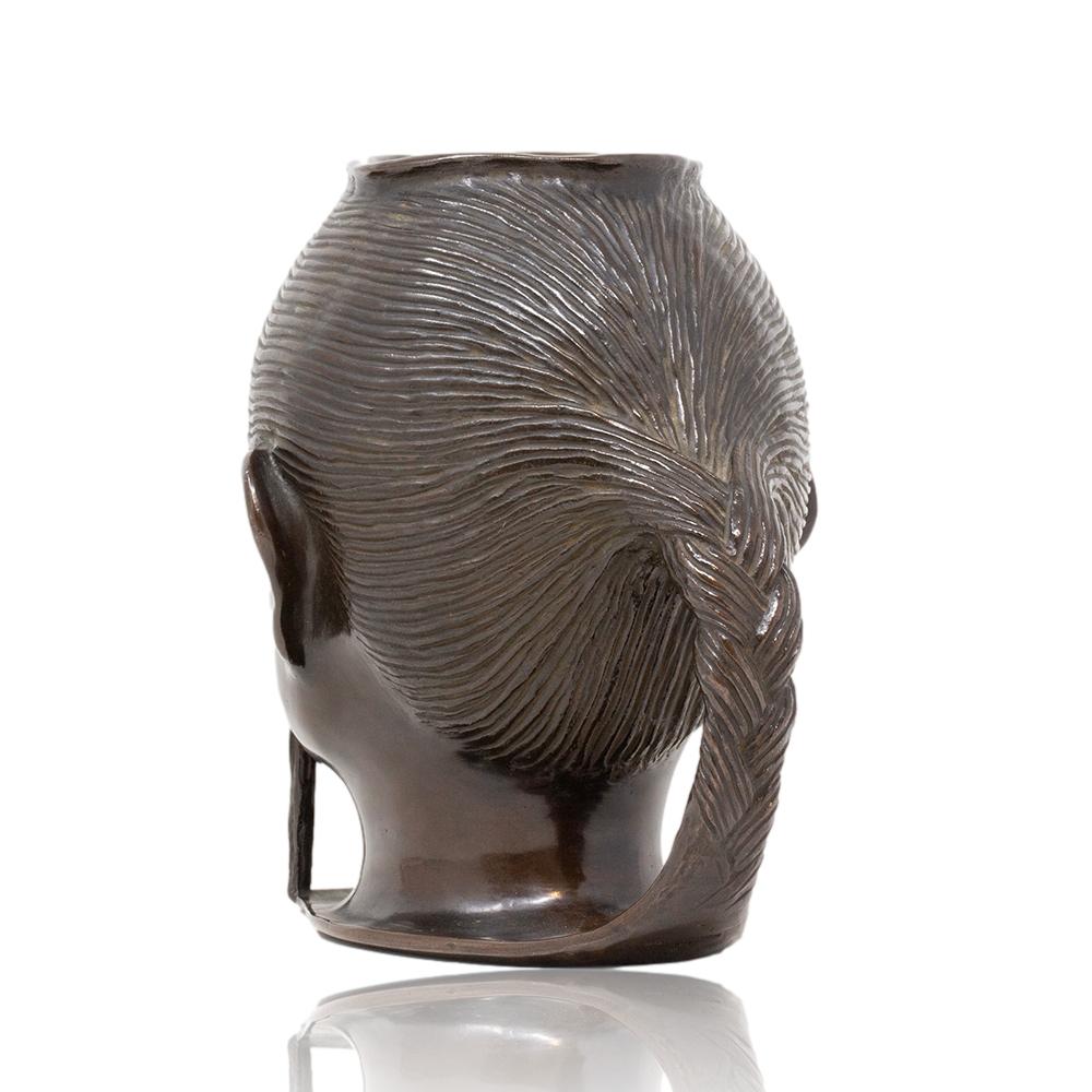 Début du 20ème siècle Tankard China Man de Alfonso Canciani K. Kunst-Erzgiesserei en vente