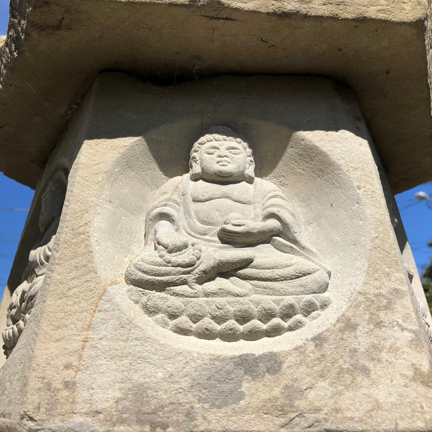 China Monumental Antique Stone Garden Buddha Pagoda 19th Century Tour De Force In Good Condition In South Burlington, VT