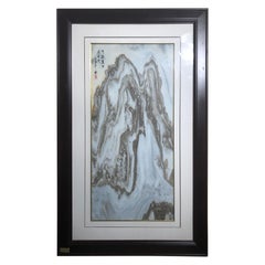 MOUNTAIN TOPS LANDSCAPE Natural Stone "Painting", One-of-a- Kind