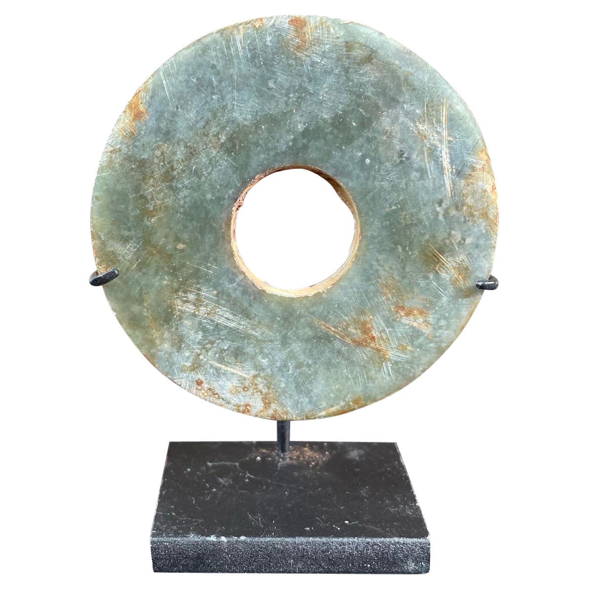 China Old Hand Carved Jade Bi