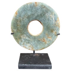 China Old Hand Carved Jade Bi