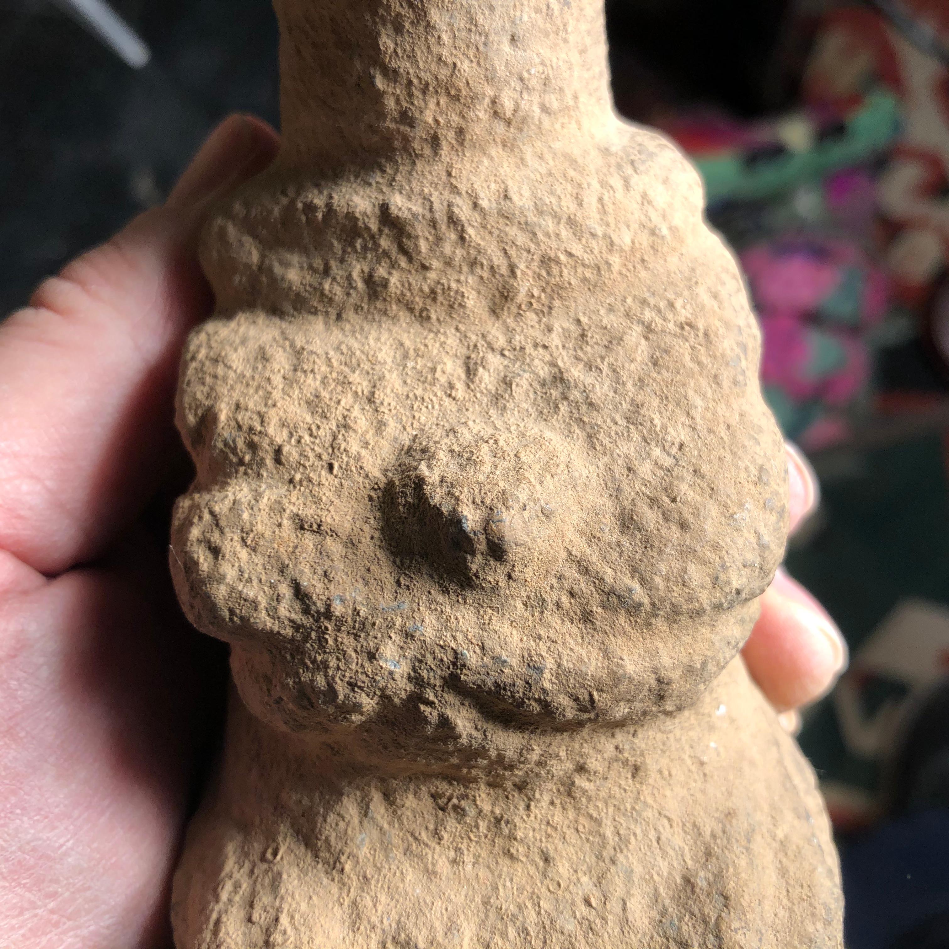 China Pair of Small Hand Carved Stone 