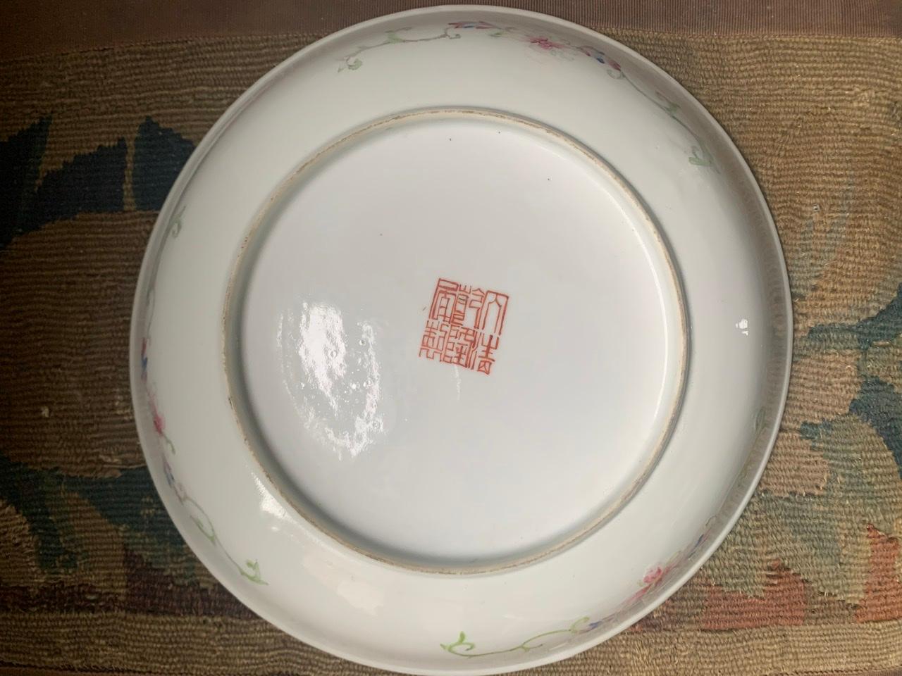 China Porcelain Plate Millefleurs 19th Century For Sale 3