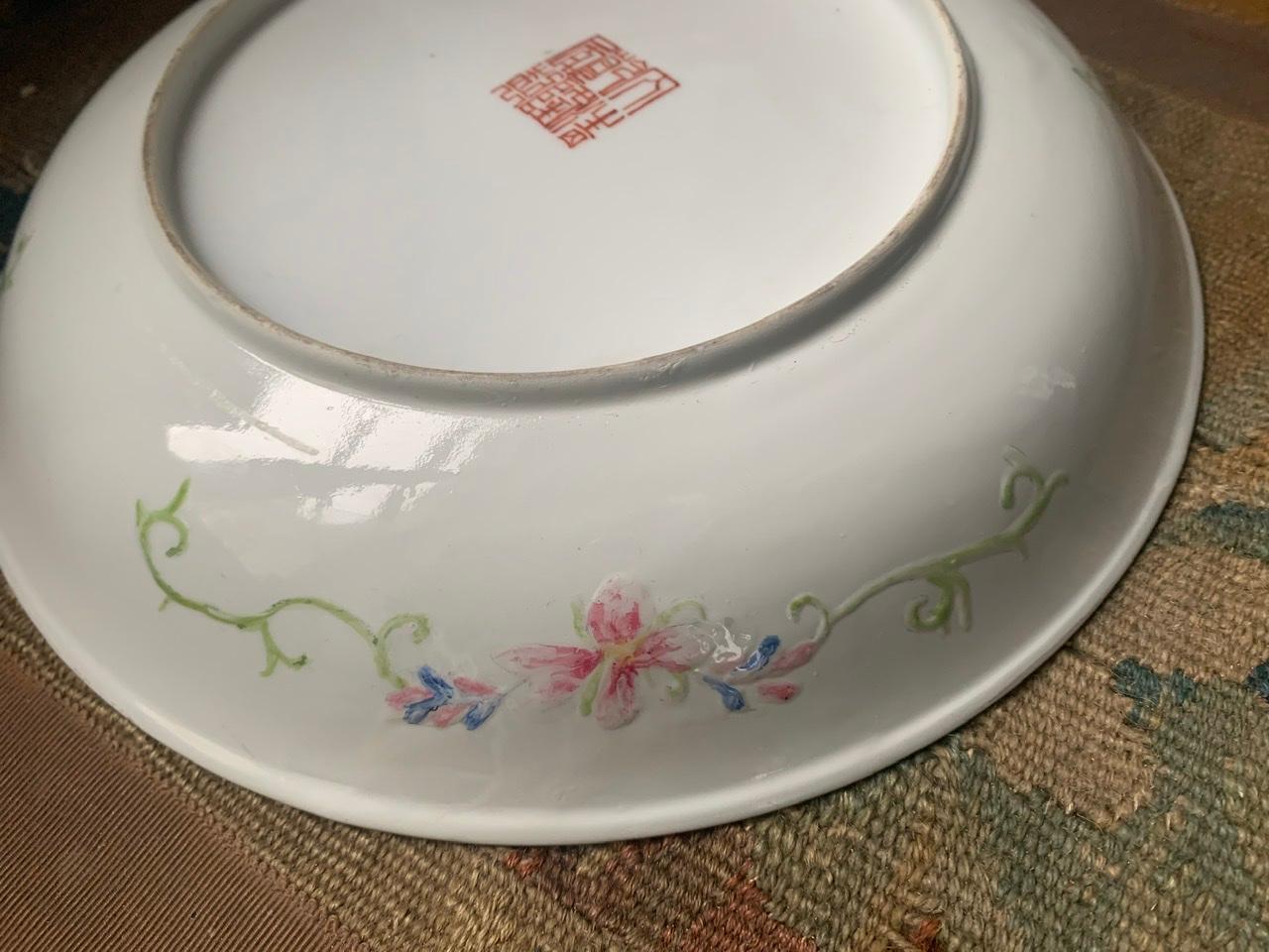 China Porcelain Plate Millefleurs 19th Century For Sale 4