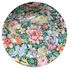 China Porcelain Plate Millefleurs 19th Century