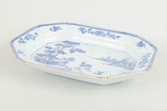 China, Qianlong (1736–1795). Porcelain dish with blue and white decoration.
