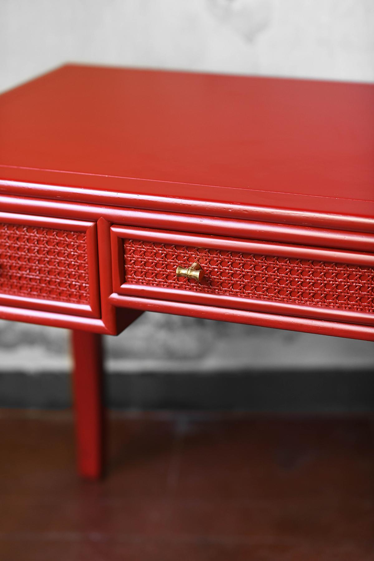 China red lacquered desk, Elinor and John McGuire for Lyda Levi 1