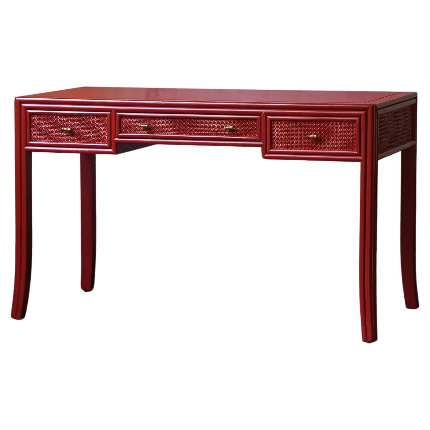 China red lacquered desk, Elinor and John McGuire for Lyda Levi