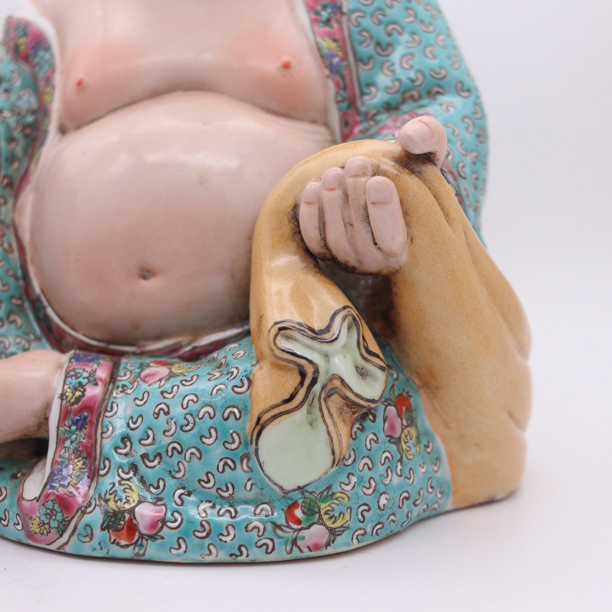 Chinois Statue de Bouddha du 20e siècle en porcelaine Zeng longue marque de griffe République chinoise en vente