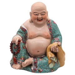 CINA REPUBBLICANA XX secolo Statua di Buddha in porcellana Zeng Long Sheng