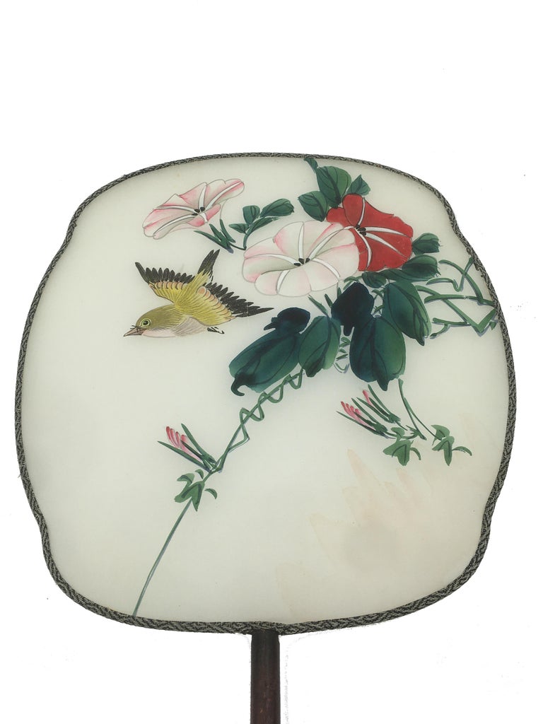 China Set of Three Silk Hand Painted Rigid Fans 'Pay-Pay', circa 1900 ...