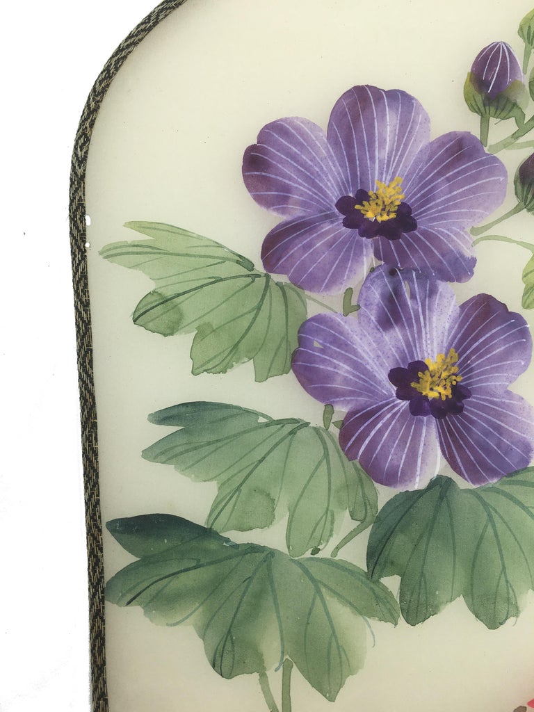 China Set of Three Silk Hand Painted Rigid Fans 'Pay-Pay', circa 1900 ...