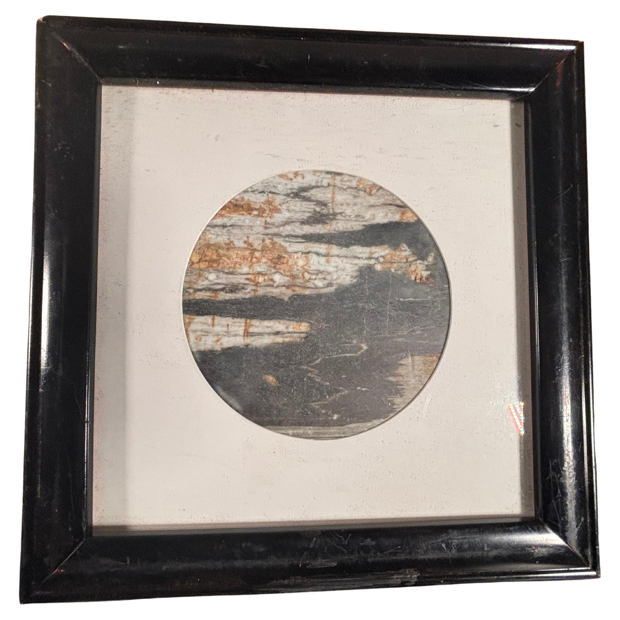 China Stunning Black And White Moon Light Natural Marble Stone "Painting" For Sale