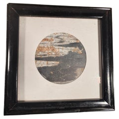 China Stunning Black And White Moon Light Natural Marble Stone "Painting"