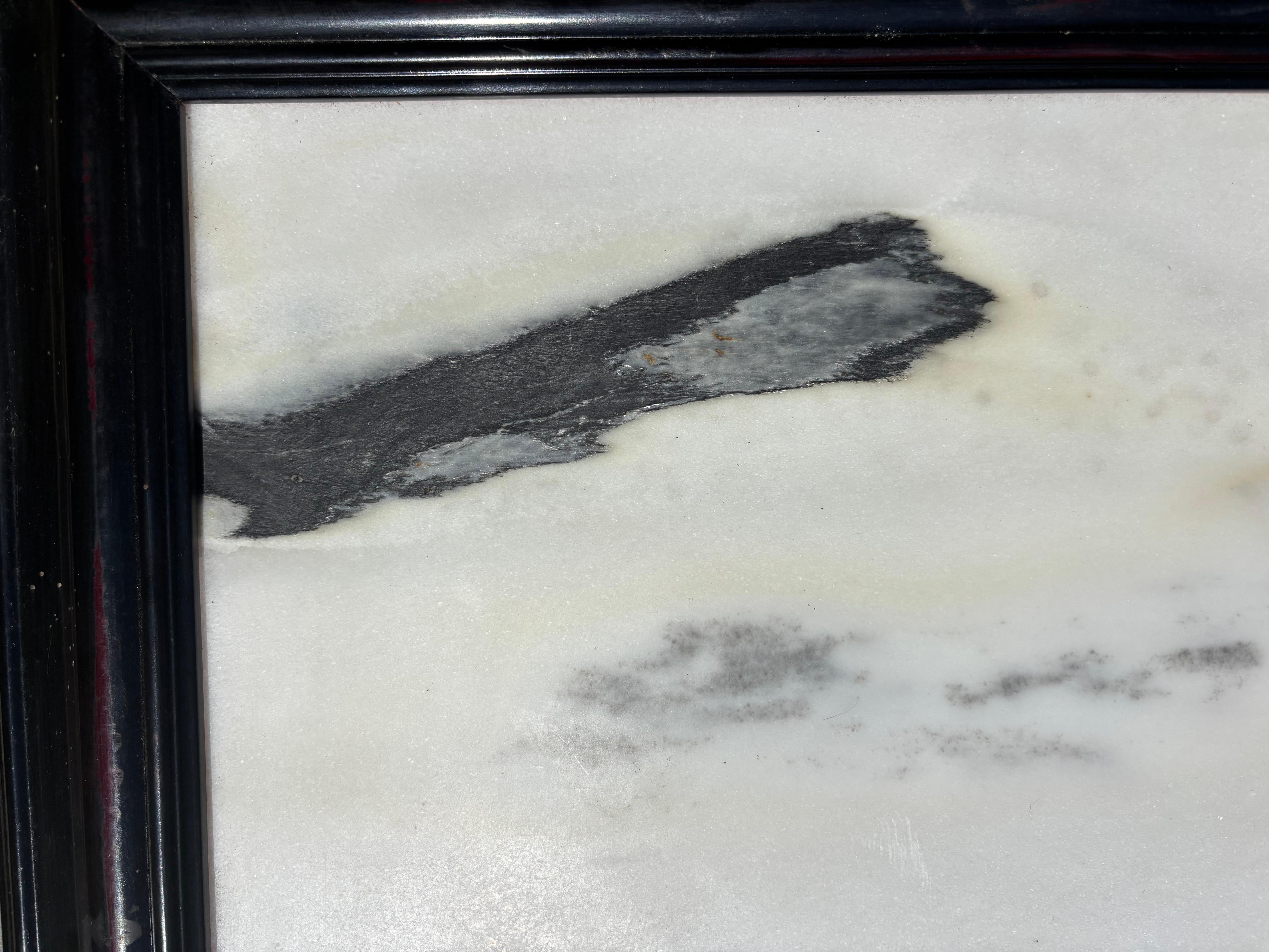 20th Century China Stunning Distant Mountain Valley Natural Marble Stone 