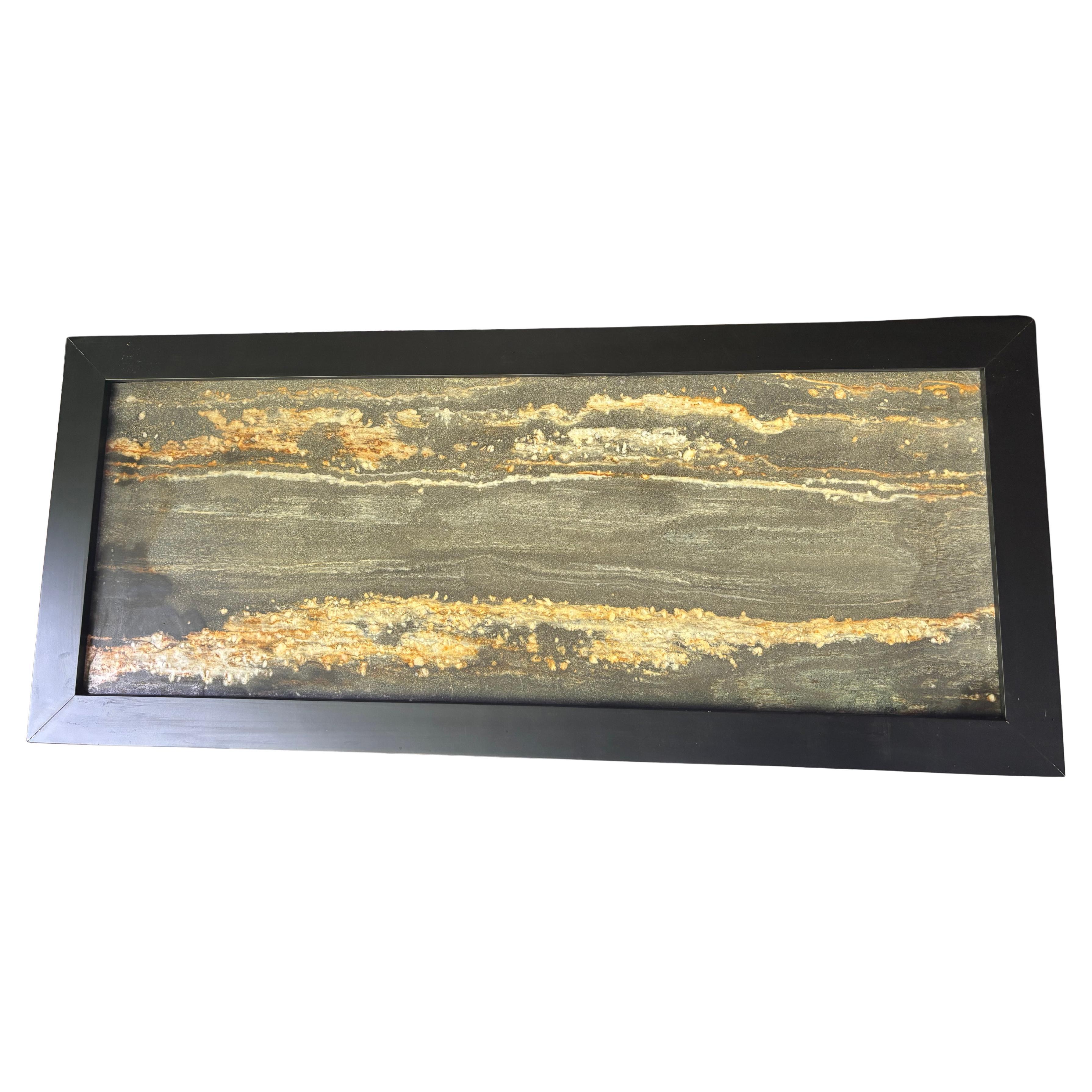 China Stunning Luminous White Bubbling Sea At Night Natural Stone "Painting"