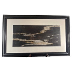 Vintage China Stunning Luminous White Bubbling Sea At Night Natural Stone "Painting"