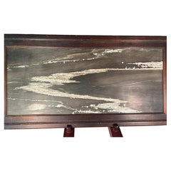 China Stunning Luminous White Bubbling Sea Shores Natural Stone "Painting"